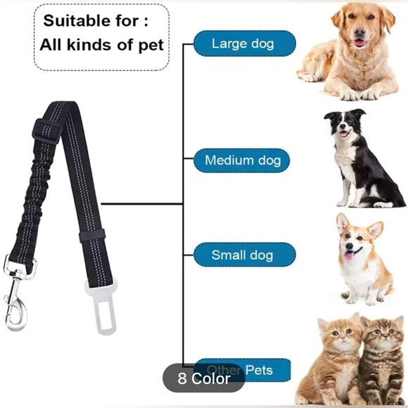 New adjustable seat belt with stretching in color blue - Picture 4 of 8